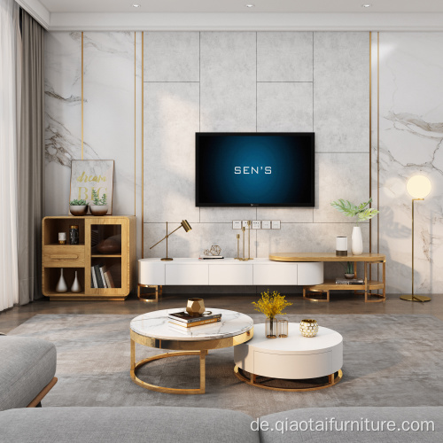 Moderne Wohnzimmermöbel Aufbewahrung Marmor Couchtisch